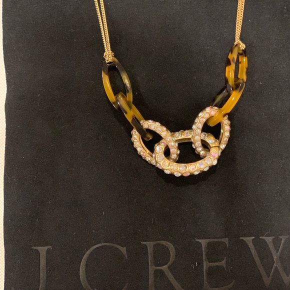 J. Crew Jewelry - Tortoise and crystal JCrew necklace